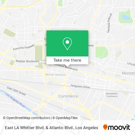 Mapa de East LA Whittier Blvd. & Atlantic Blvd.