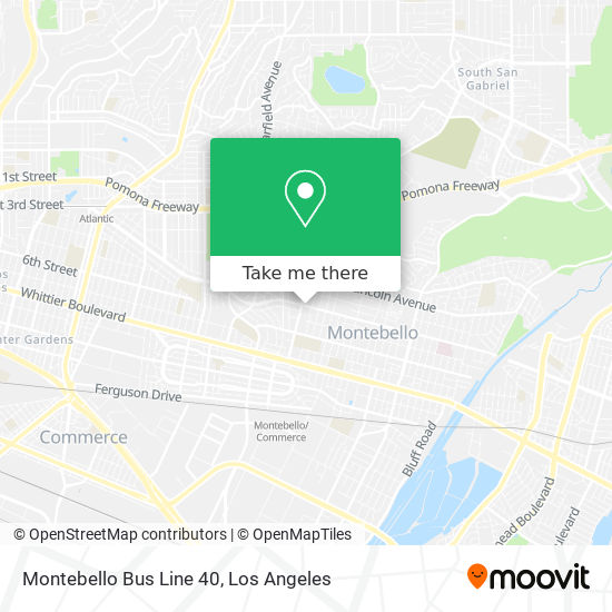 Mapa de Montebello Bus Line 40