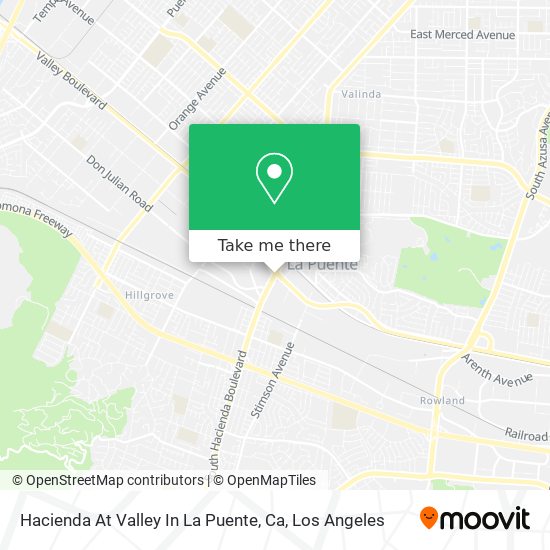 Hacienda At Valley In La Puente, Ca map