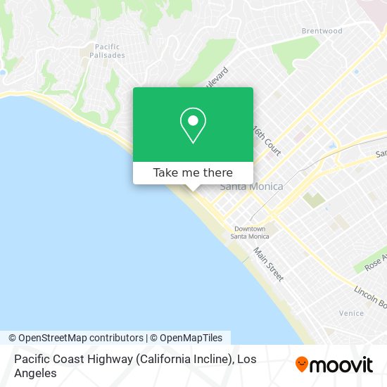Mapa de Pacific Coast Highway (California Incline)