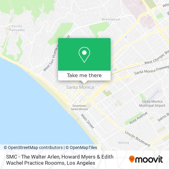 SMC - The Walter Arlen, Howard Myers & Edith Wachel Practice Roooms map