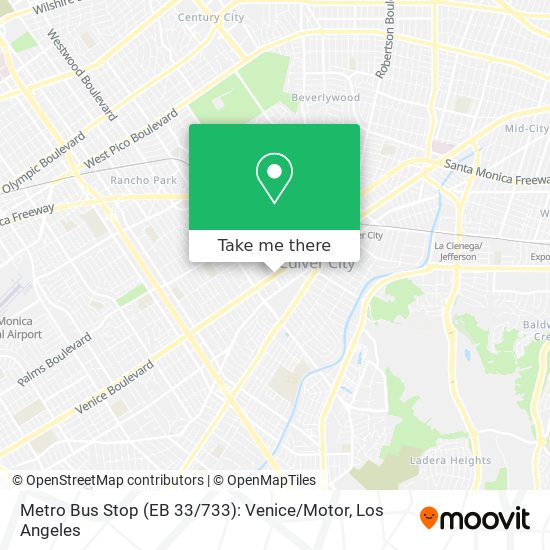 Metro Bus Stop (EB 33 / 733): Venice / Motor map