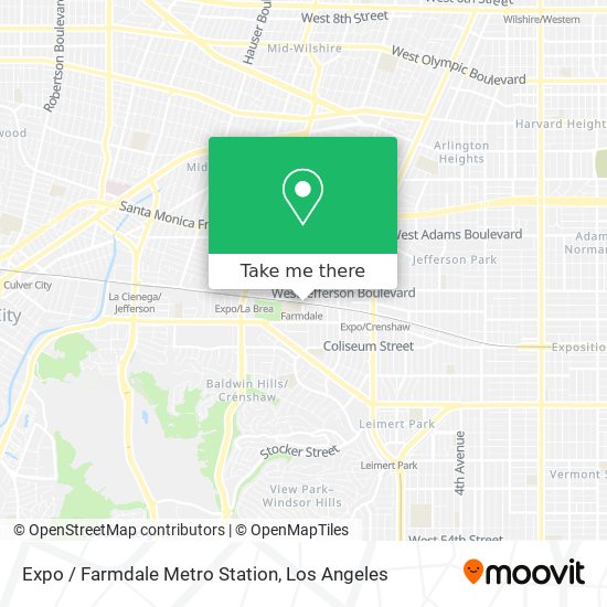 Expo / Farmdale Metro Station map