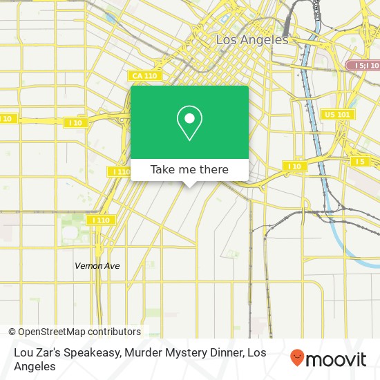 Lou Zar's Speakeasy, Murder Mystery Dinner map