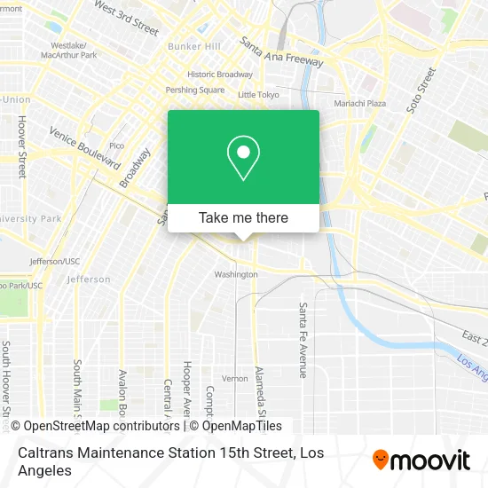 Caltrans Maintenance Station 15th Street map