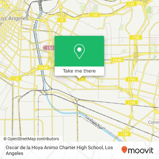 Mapa de Oscar de la Hoya Animo Charter High School