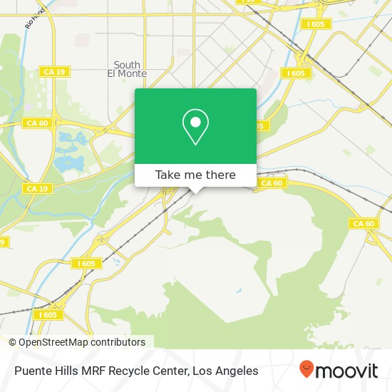 Mapa de Puente Hills MRF Recycle Center