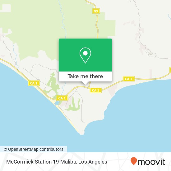 Mapa de McCormick Station 19 Malibu