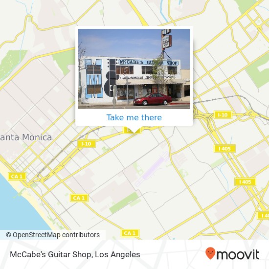 Mapa de McCabe's Guitar Shop