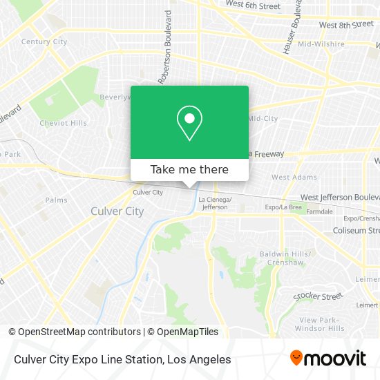 Culver City Expo Line Station map