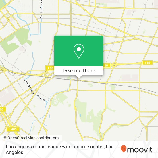 Mapa de Los angeles urban league work source center