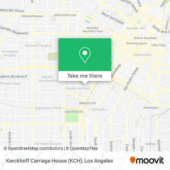 Mapa de Kerckhoff Carriage House (KCH)