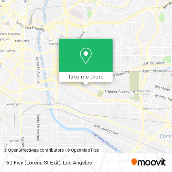 60 Fwy (Lorena St Exit) map