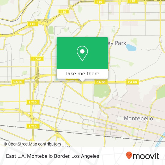 East L.A. Montebello Border map