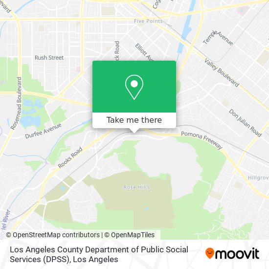 Mapa de Los Angeles County Department of Public Social Services (DPSS)