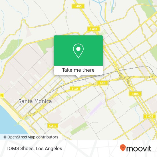 TOMS Shoes map