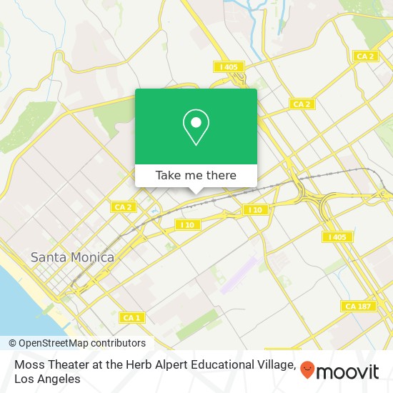 Mapa de Moss Theater at the Herb Alpert Educational Village