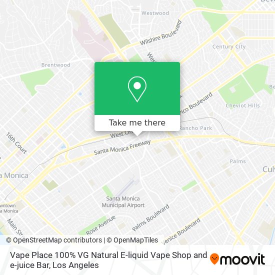 Mapa de Vape Place 100% VG Natural E-liquid Vape Shop and e-juice Bar