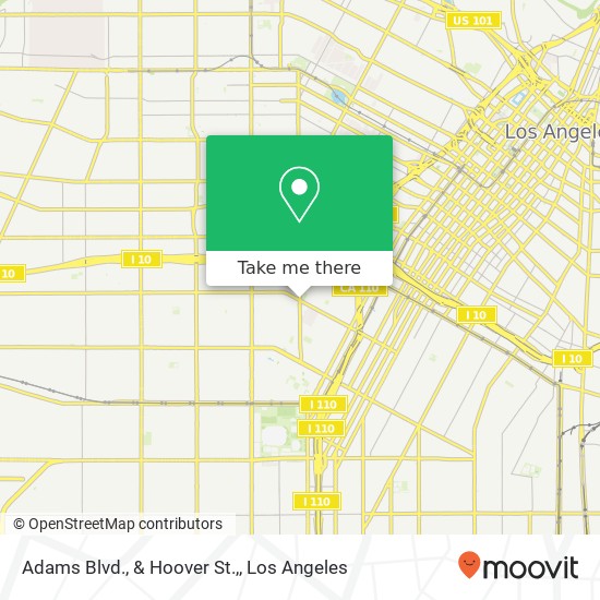 Adams Blvd., & Hoover St., map