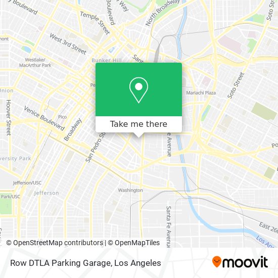 Mapa de Row DTLA Parking Garage