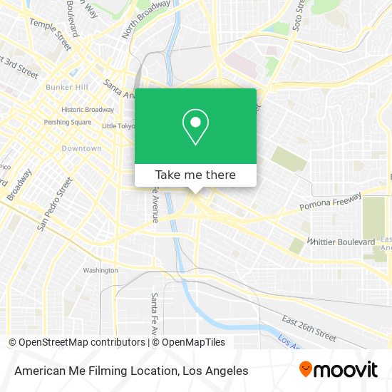American Me Filming Location map