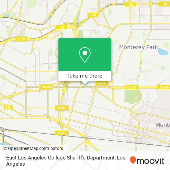 Mapa de East Los Angeles College Sheriff's Department