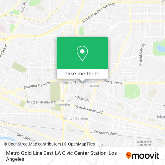 Metro Gold Line East LA Civic Center Station map