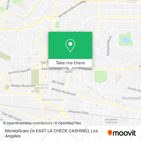 Mapa de MoneyGram (in EAST LA CHECK CASHING)
