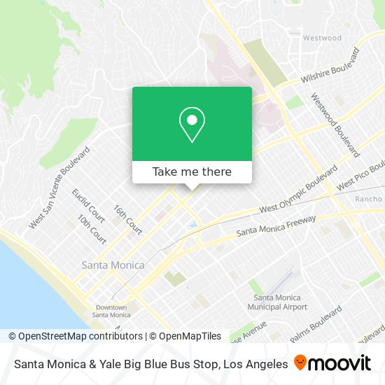 Santa Monica & Yale Big Blue Bus Stop map