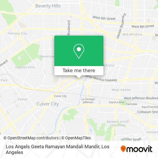 Los Angels Geeta Ramayan Mandali Mandir map