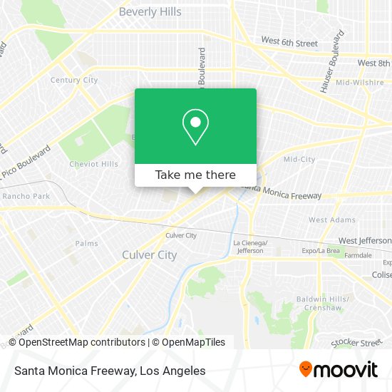 Mapa de Santa Monica Freeway