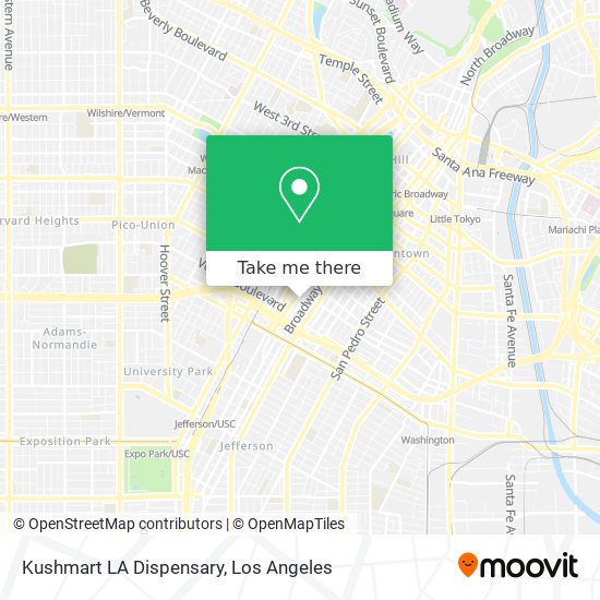 Kushmart LA Dispensary map