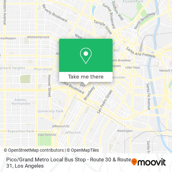 Pico / Grand Metro Local Bus Stop - Route 30 & Route 31 map