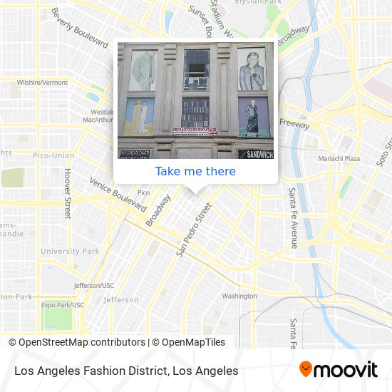Los Angeles Fashion District map