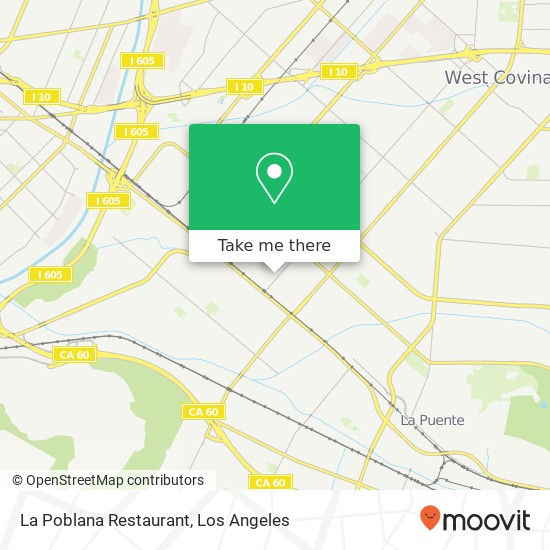 Mapa de La Poblana Restaurant