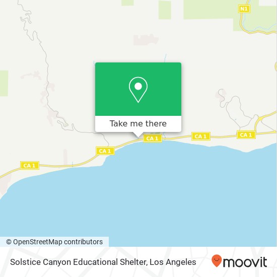 Mapa de Solstice Canyon Educational Shelter