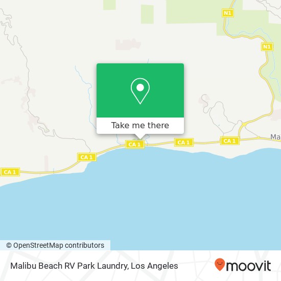 Mapa de Malibu Beach RV Park Laundry