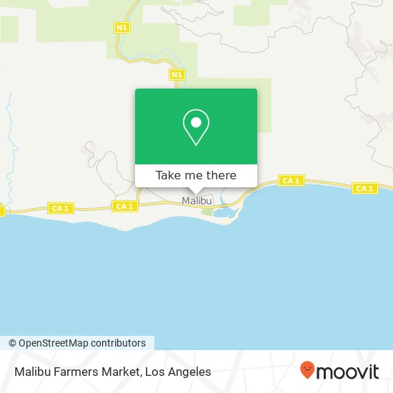 Malibu Farmers Market map