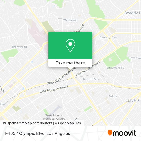 I-405 / Olympic Blvd map
