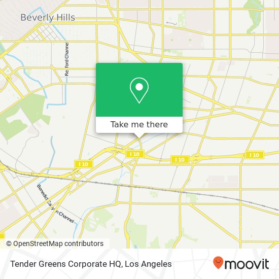 Tender Greens Corporate HQ map