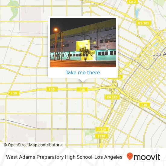 Mapa de West Adams Preparatory High School