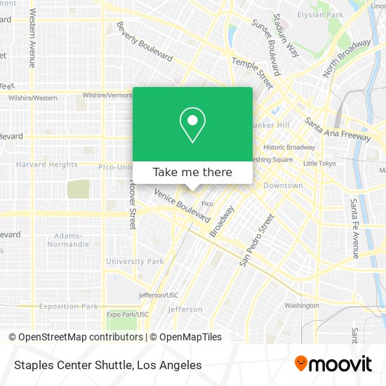 Staples Center Shuttle map