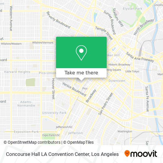 Concourse Hall LA Convention Center map