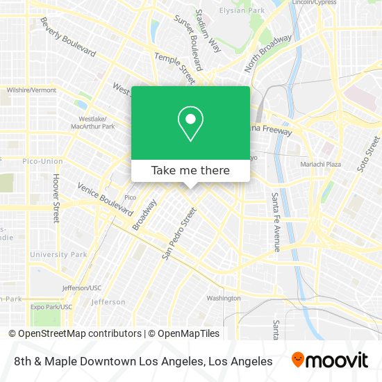 8th & Maple Downtown Los Angeles map