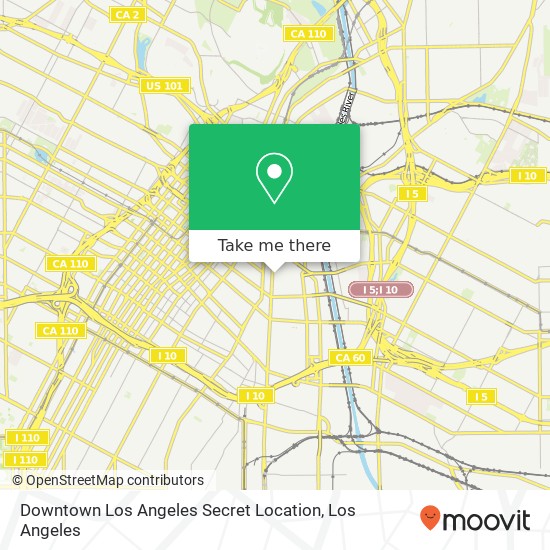 Downtown Los Angeles Secret Location map