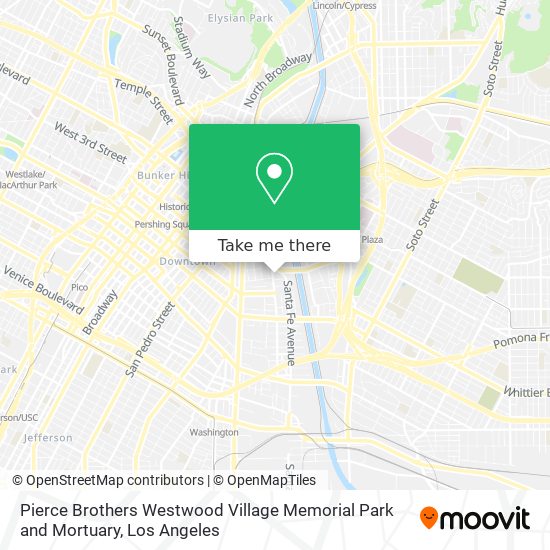 Mapa de Pierce Brothers Westwood Village Memorial Park and Mortuary