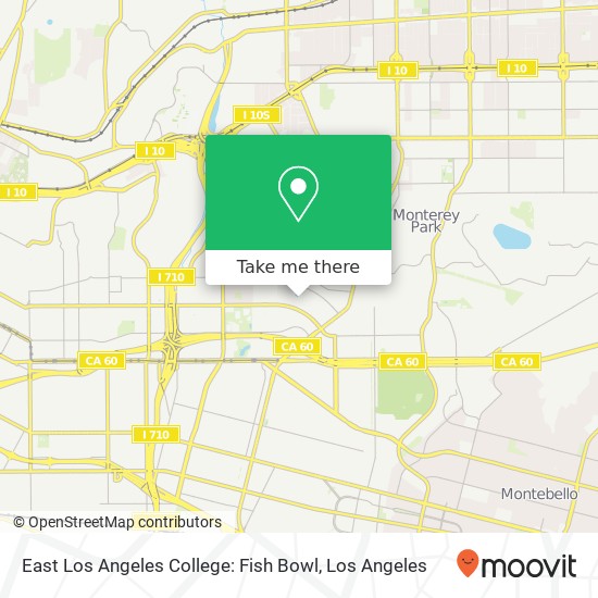Mapa de East Los Angeles College: Fish Bowl