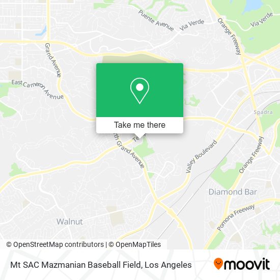 Mt SAC Mazmanian Baseball Field map