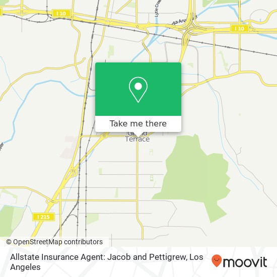Mapa de Allstate Insurance Agent: Jacob and Pettigrew