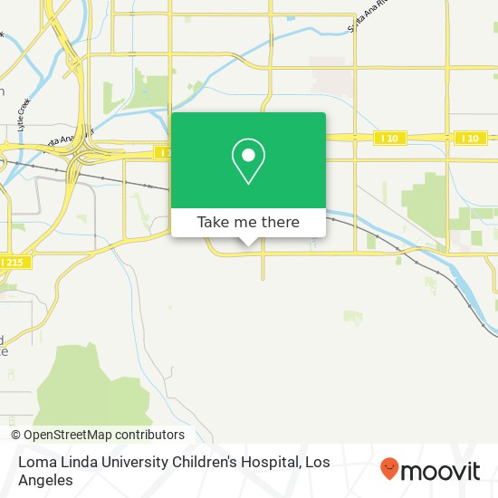Mapa de Loma Linda University Children's Hospital
